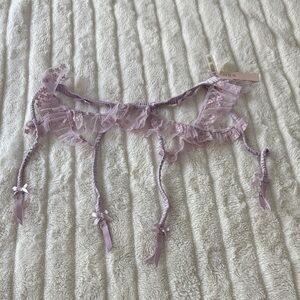 For love and lemons Lavender Lace Garter Belt nwt size xxs